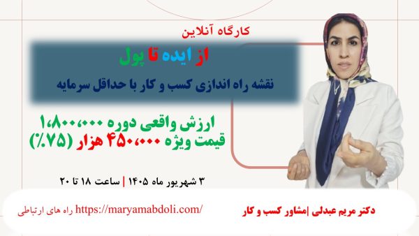کارگاه آنلاین از ایده تا پول: نقشه راه اندازی کسب و کار با حداقل سرمایه
